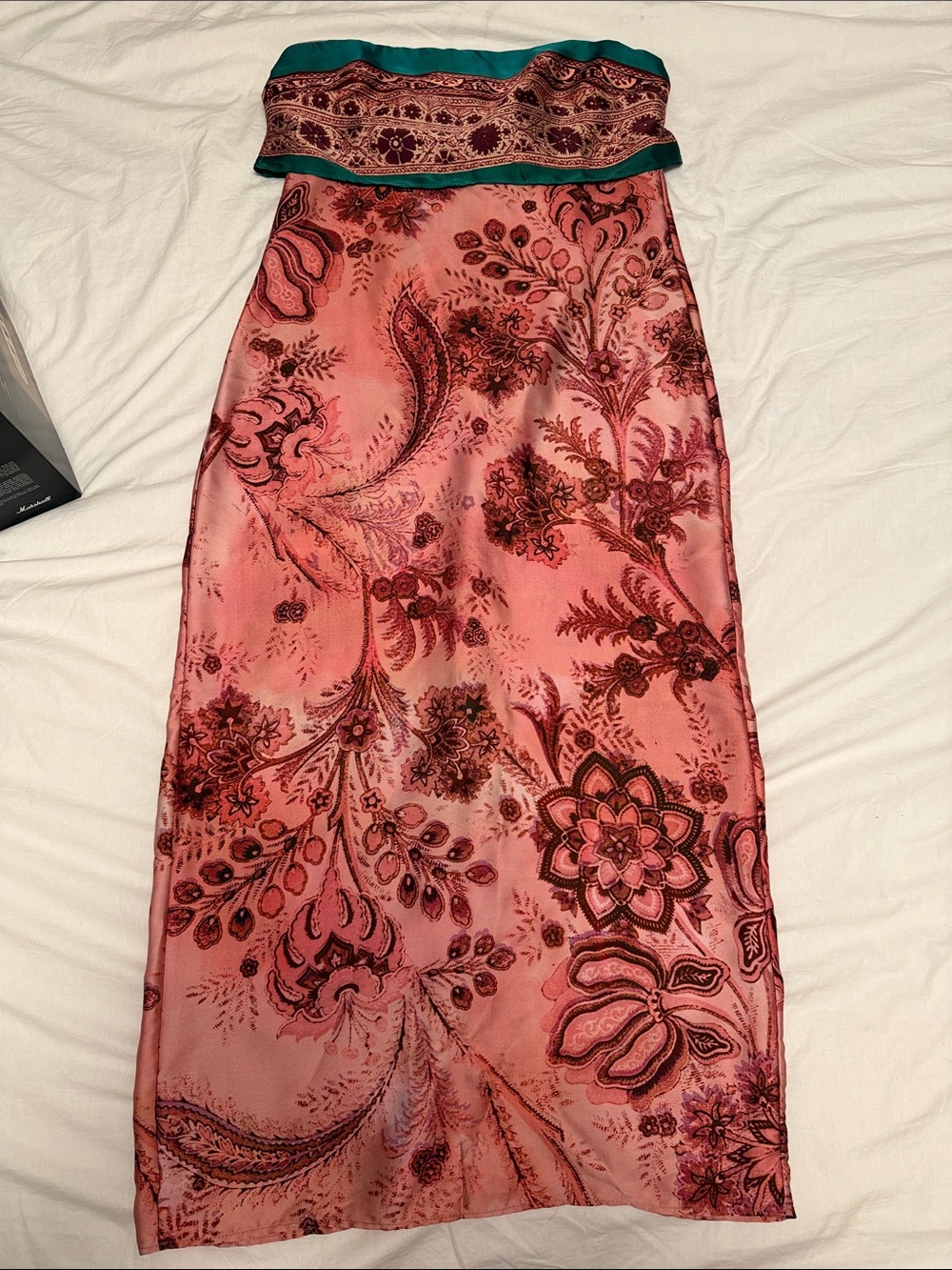 Zara Strapless Midi Satin Dress